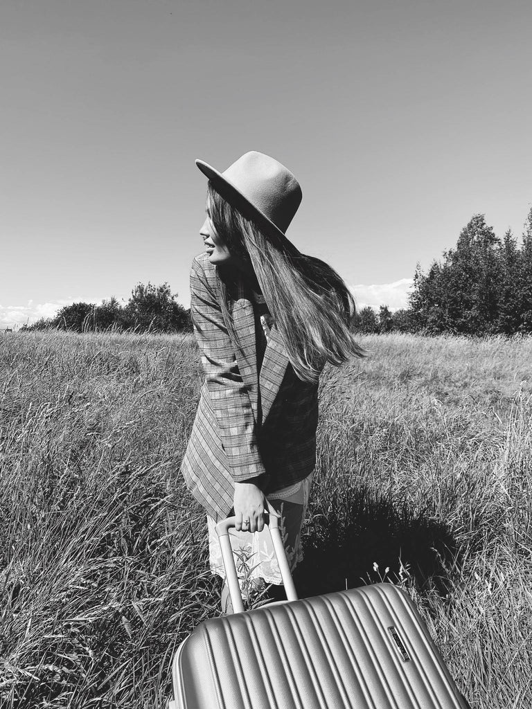 woman with suitcase