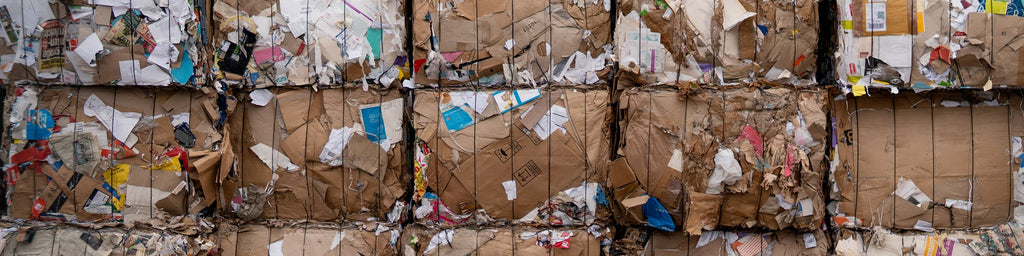 piled up garbage for landfill