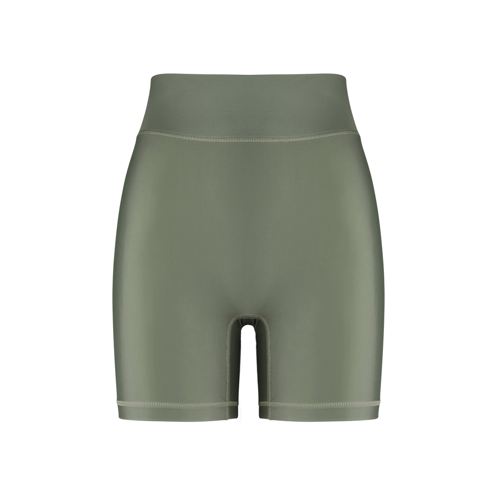 Cora Bicycle Shorts Olive Front