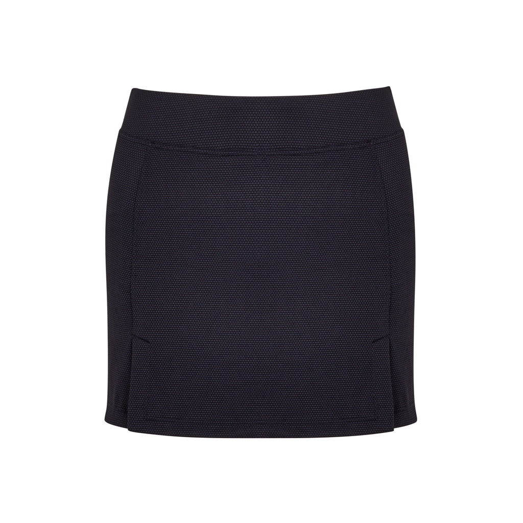 Breathable soft black stretchy fabric with built-in shorts with side pockets. Lightweight perfect fit with no ride-ups for ultimate comfort and performance, ghost image front view